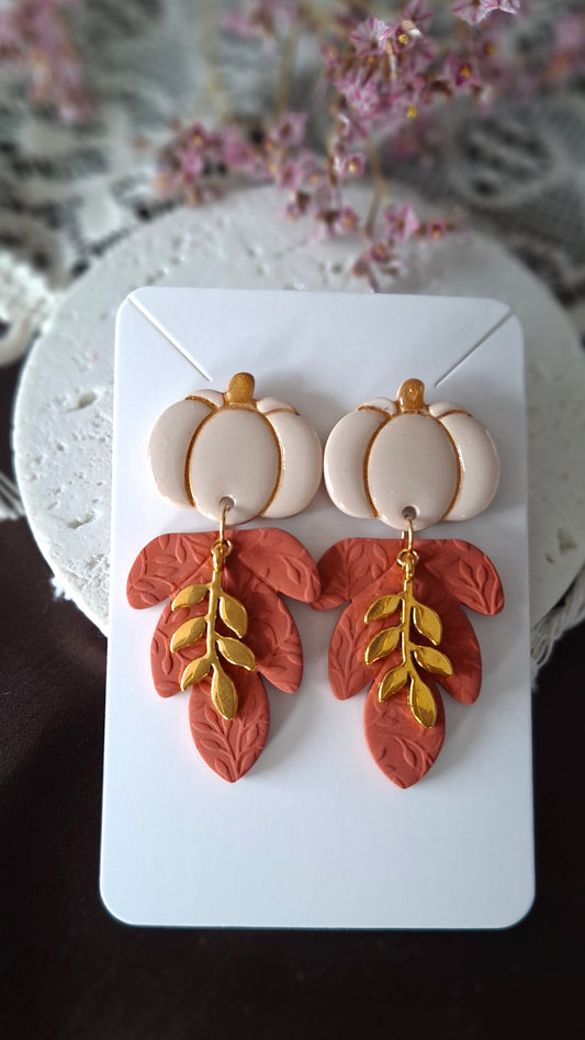 Boucles d’oreilles feuille d'automne