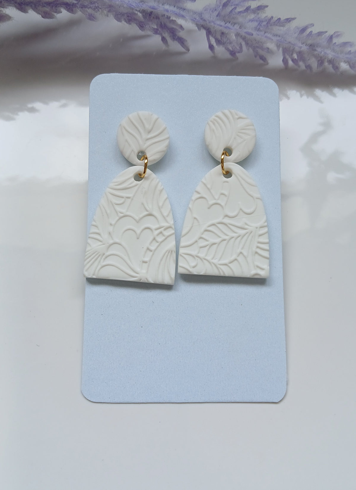 Boucles d'oreilles blanches "Amalfi"