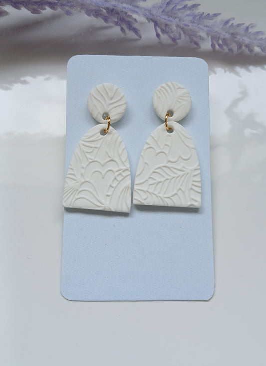 Boucles d'oreilles blanches "Amalfi"