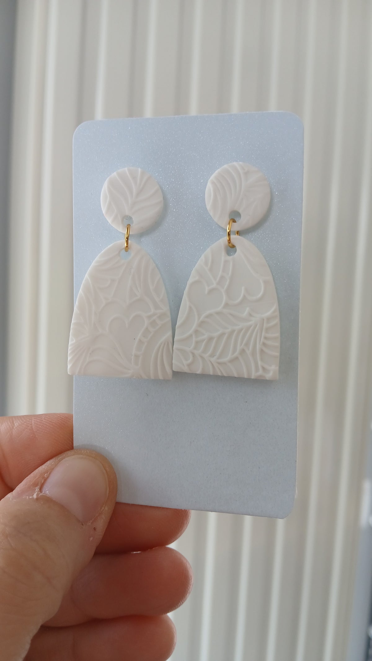 Boucles d'oreilles blanches "Amalfi"