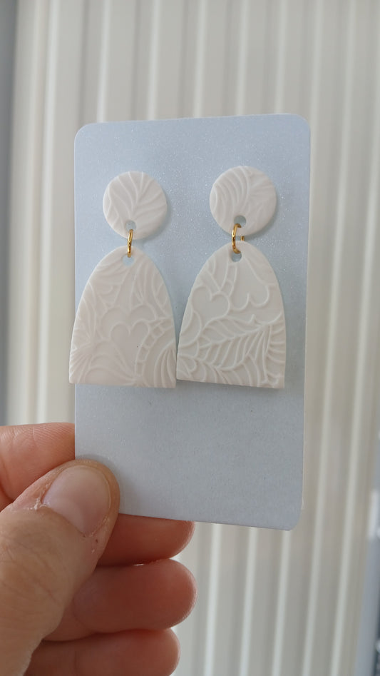 Boucles d'oreilles blanches "Amalfi"