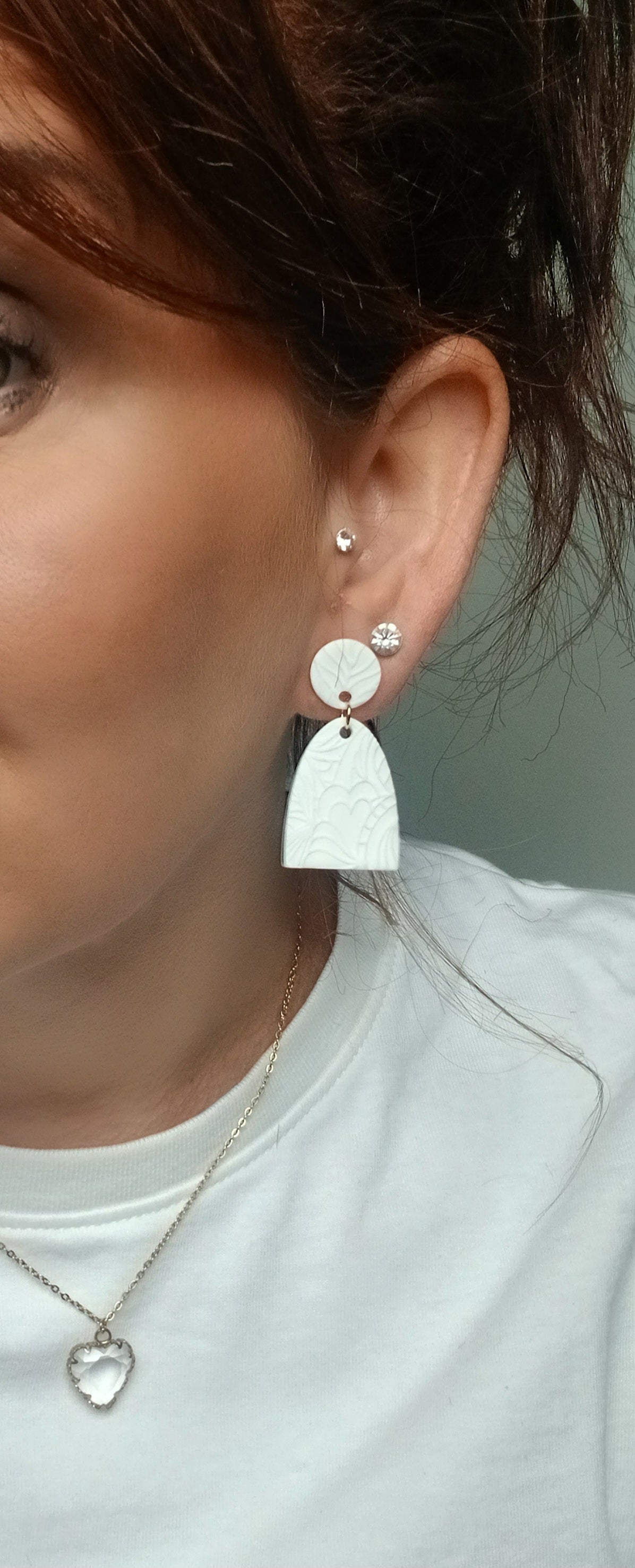 Boucles d'oreilles blanches "Amalfi"