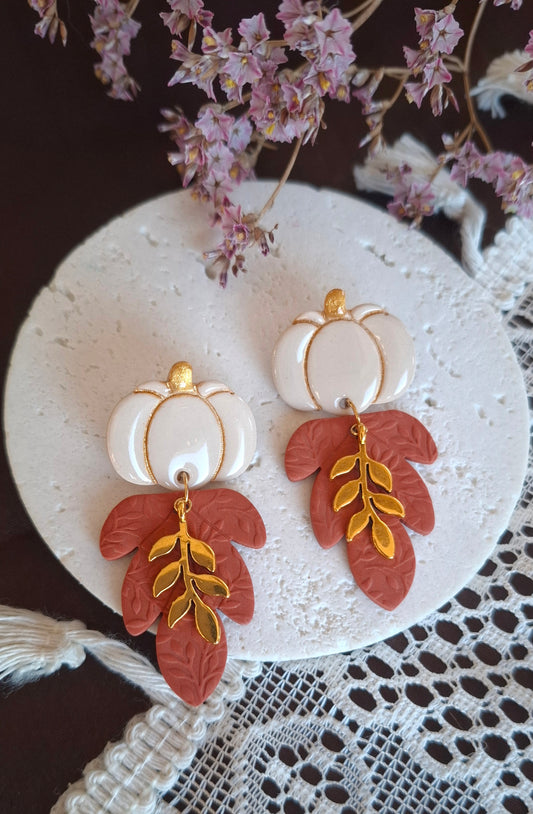 Boucles d’oreilles feuille d'automne
