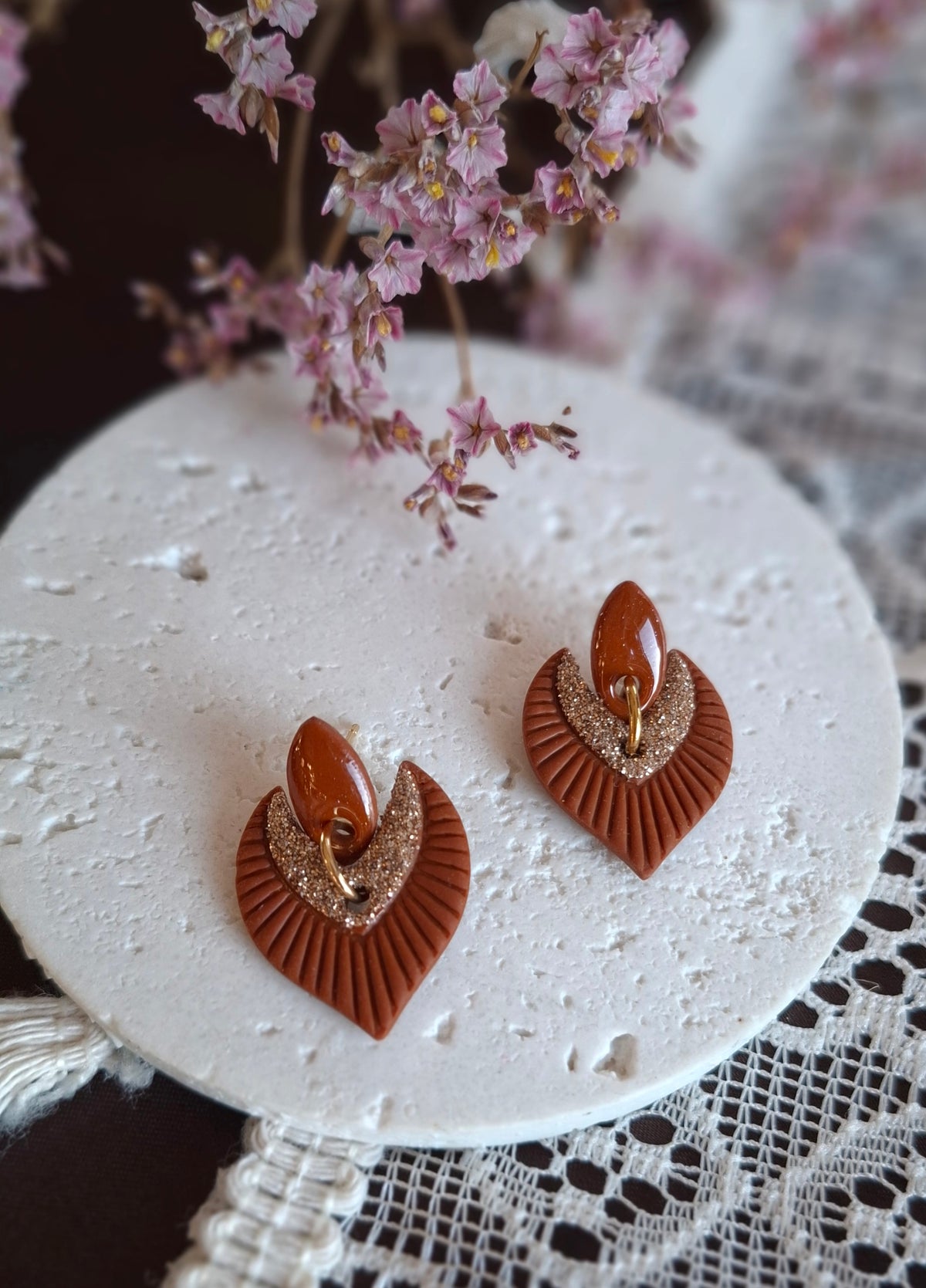 Boucles d’oreilles gouttes à paillettes