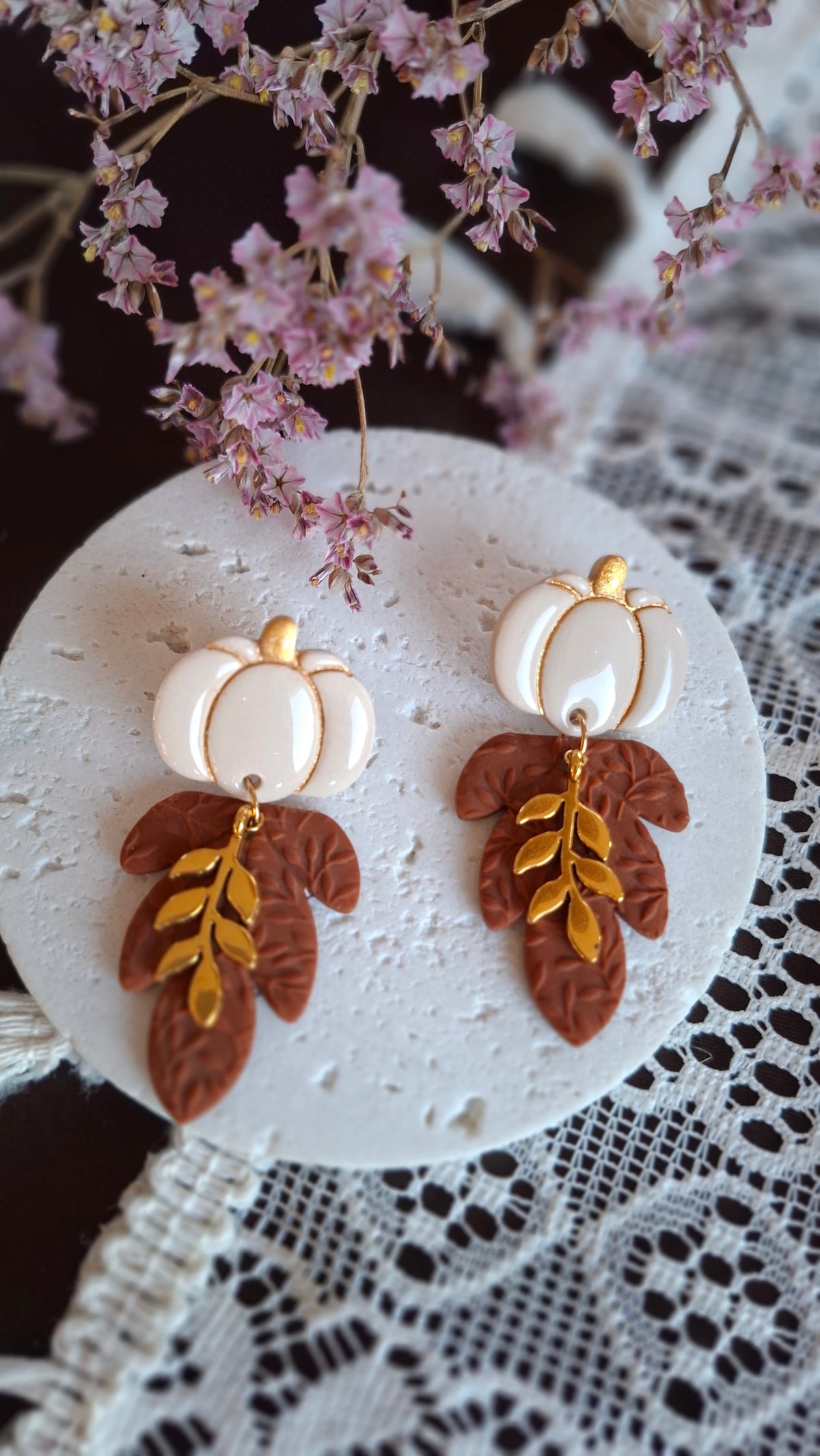 Boucles d'oreilles Feuille d'automne