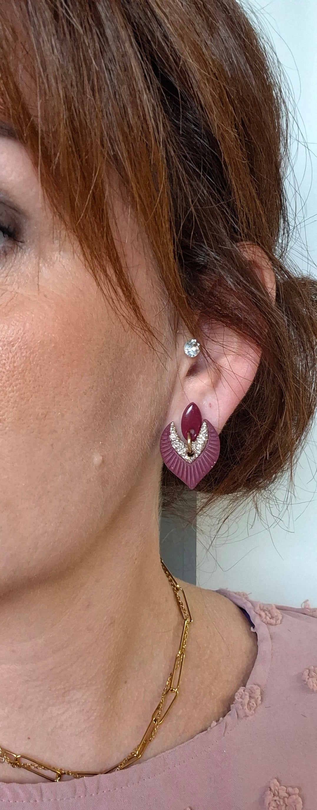 Boucles d’oreilles gouttes à paillettes