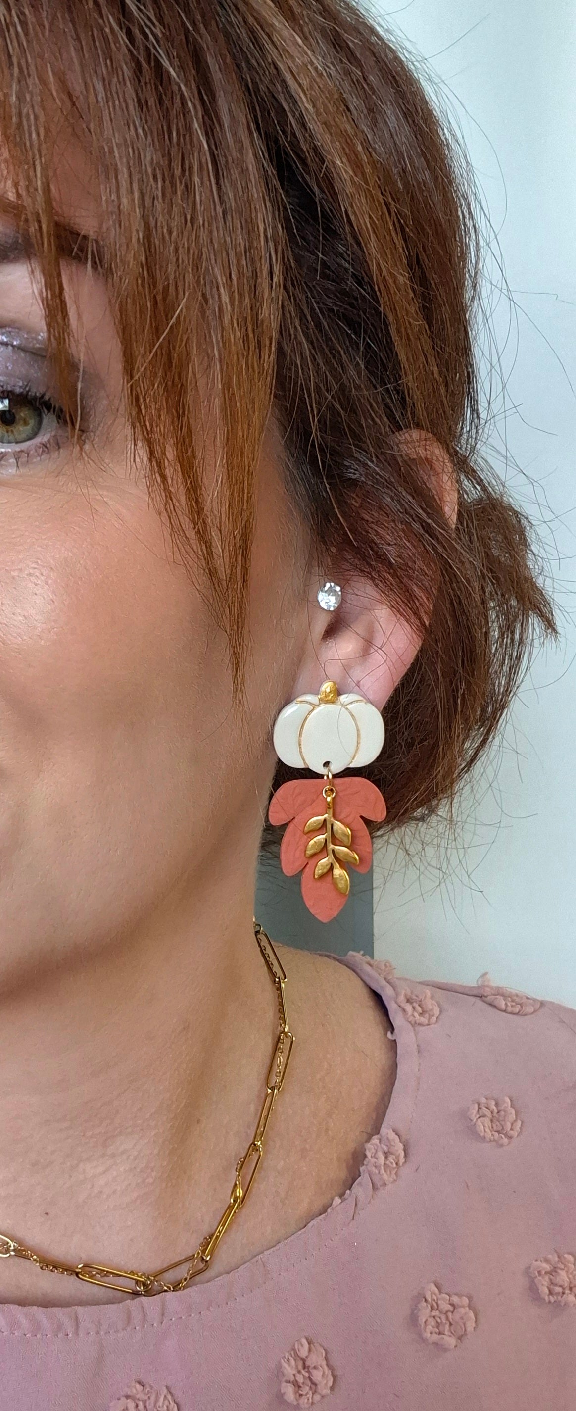 Boucles d’oreilles feuille d'automne