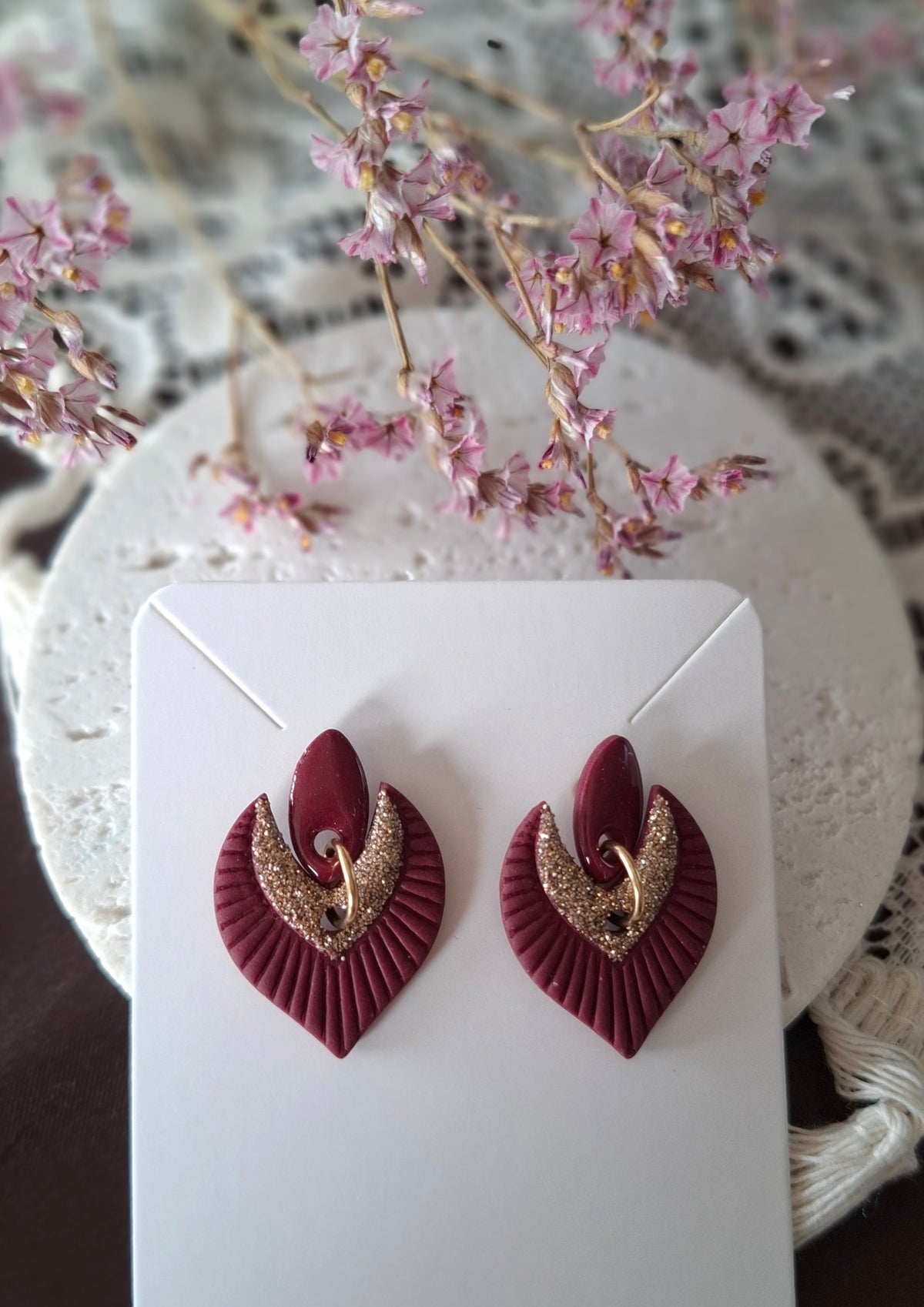 Boucles d’oreilles gouttes à paillettes