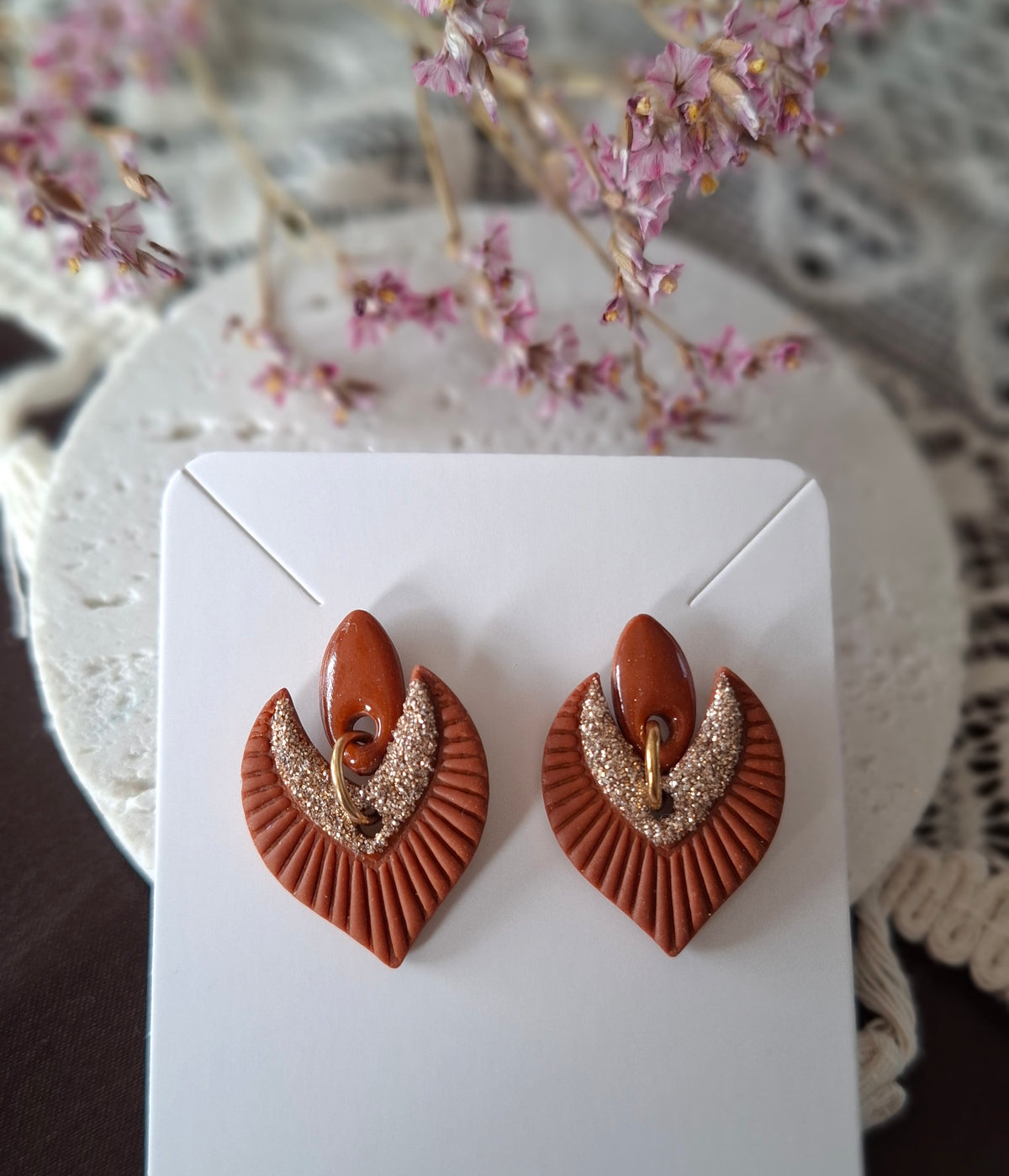Boucles d’oreilles gouttes à paillettes