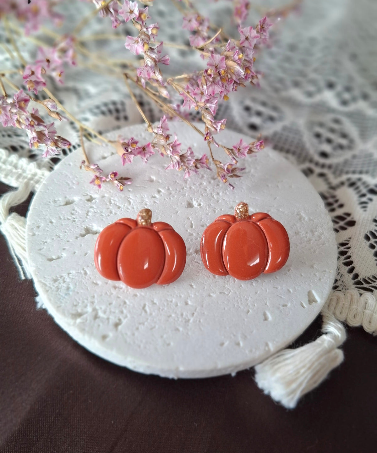 Boucles d’oreilles petites citrouilles