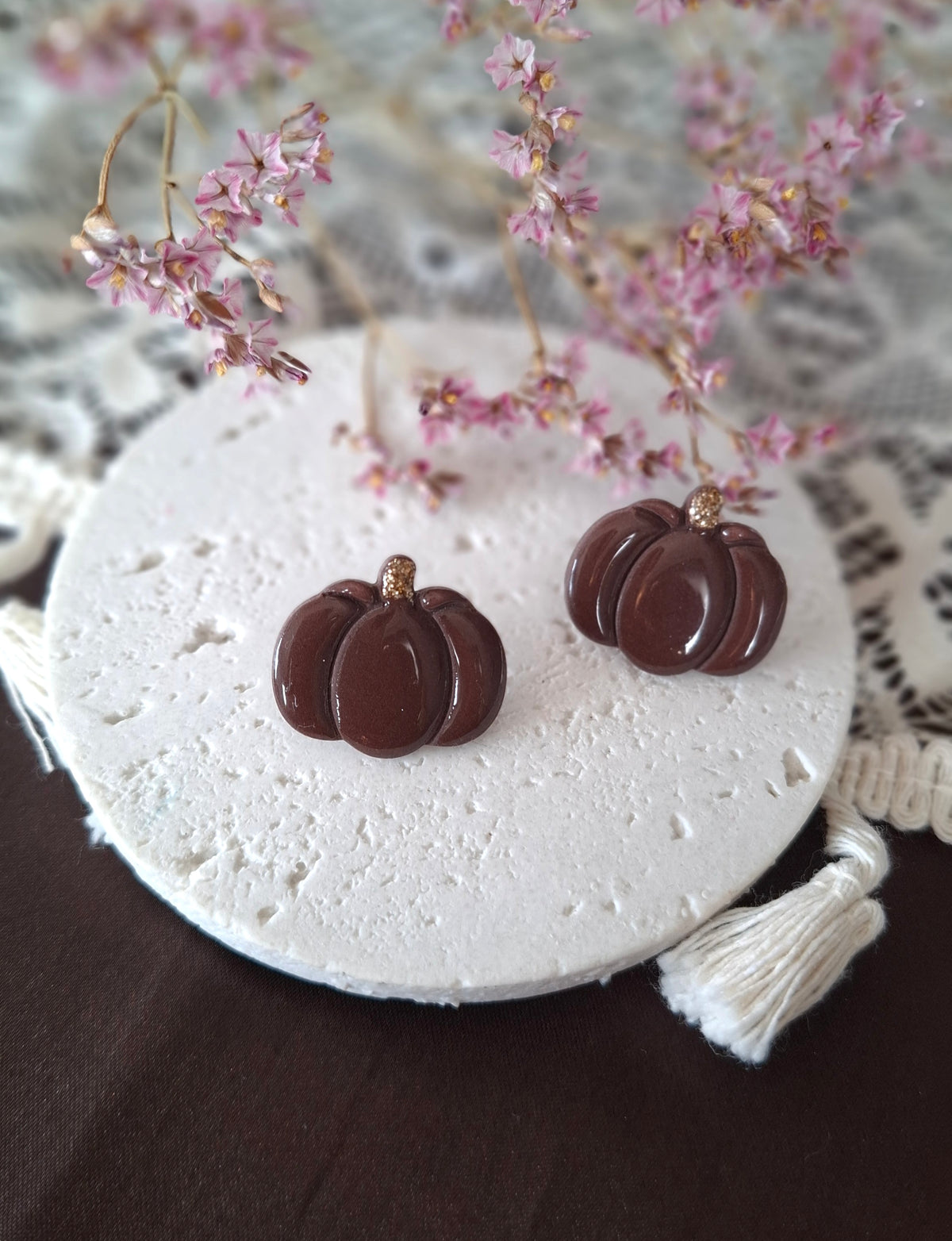 Boucles d’oreilles petites citrouilles