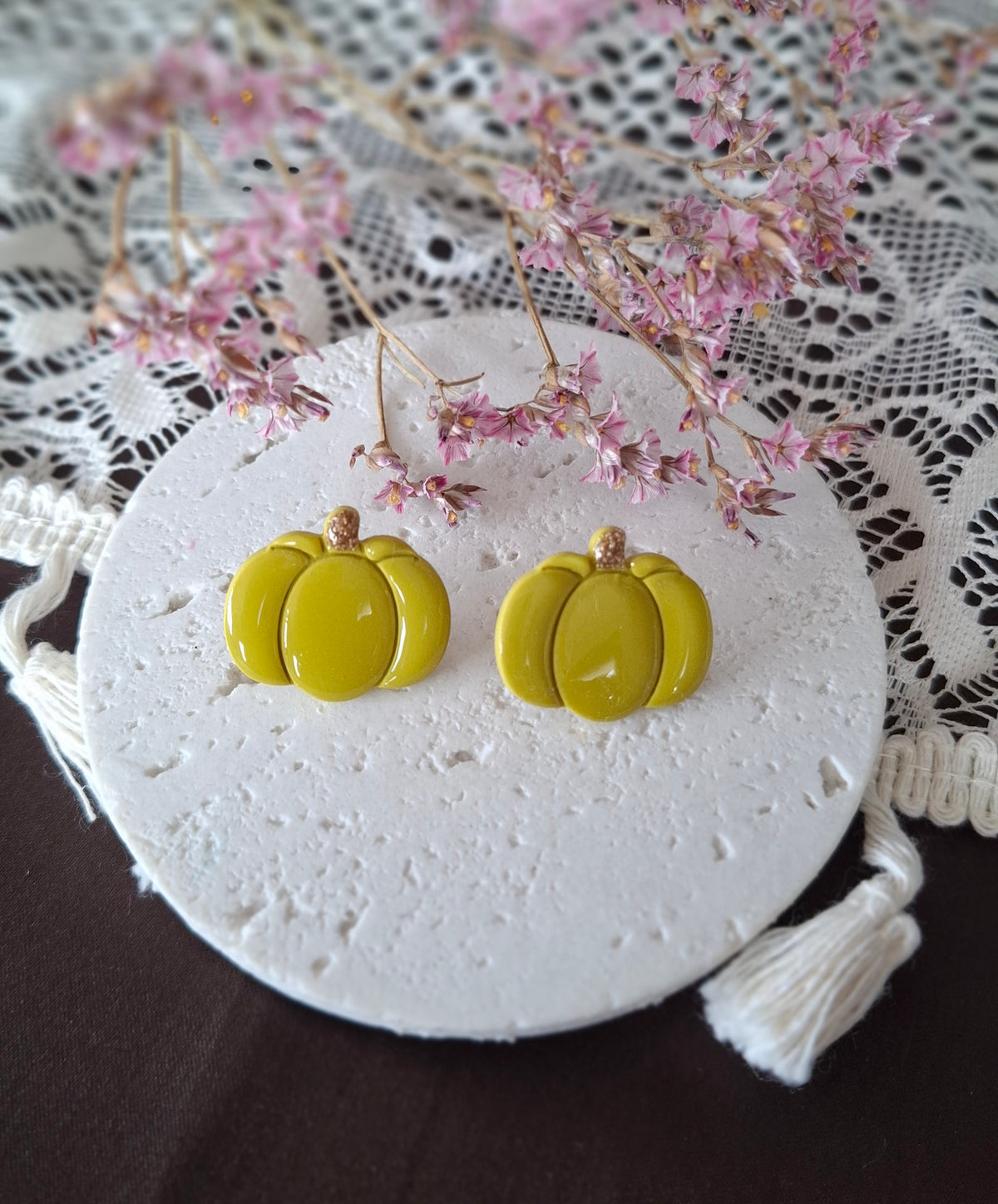 Boucles d’oreilles petites citrouilles