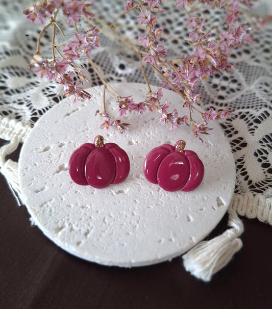 Boucles d’oreilles petites citrouilles