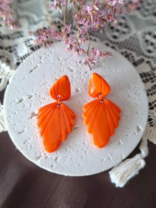 Boucles d’oreilles d'automne orange