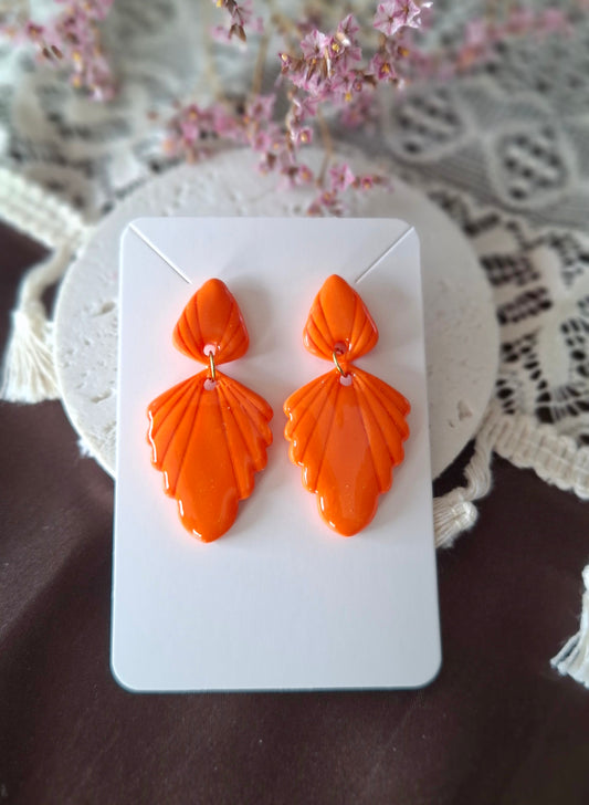Boucles d’oreilles d'automne orange