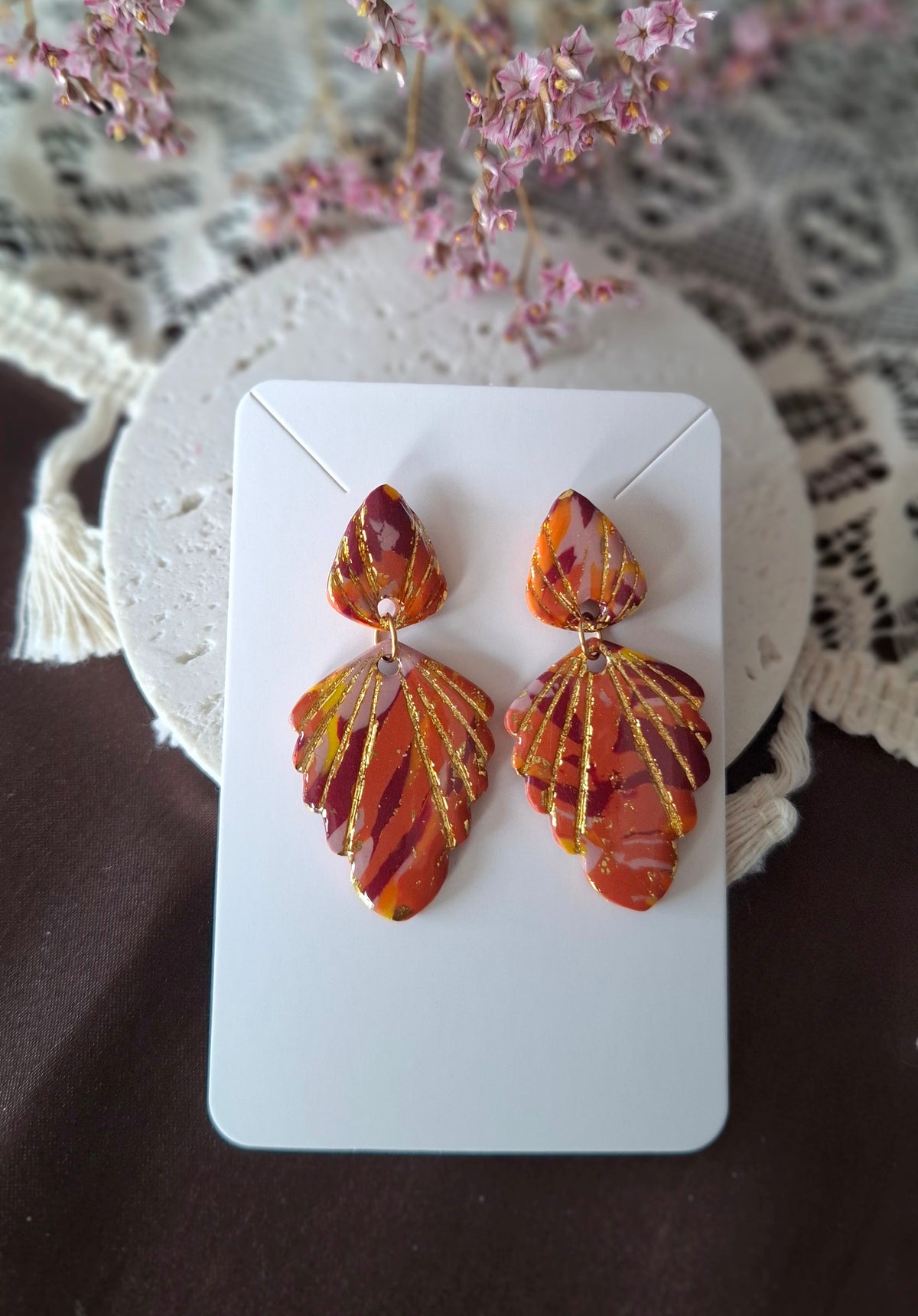 Boucles d’oreilles mélange d'automne
