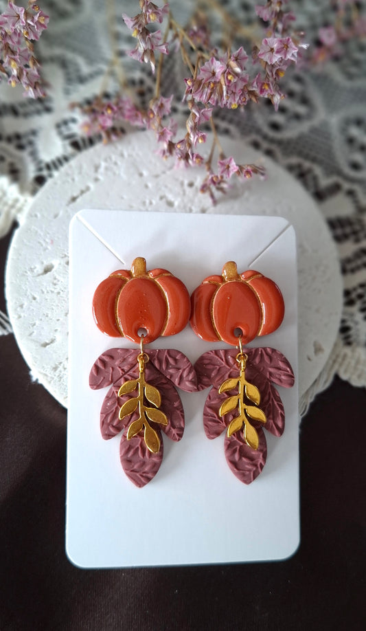 Boucles d’oreilles Feuille d'automne