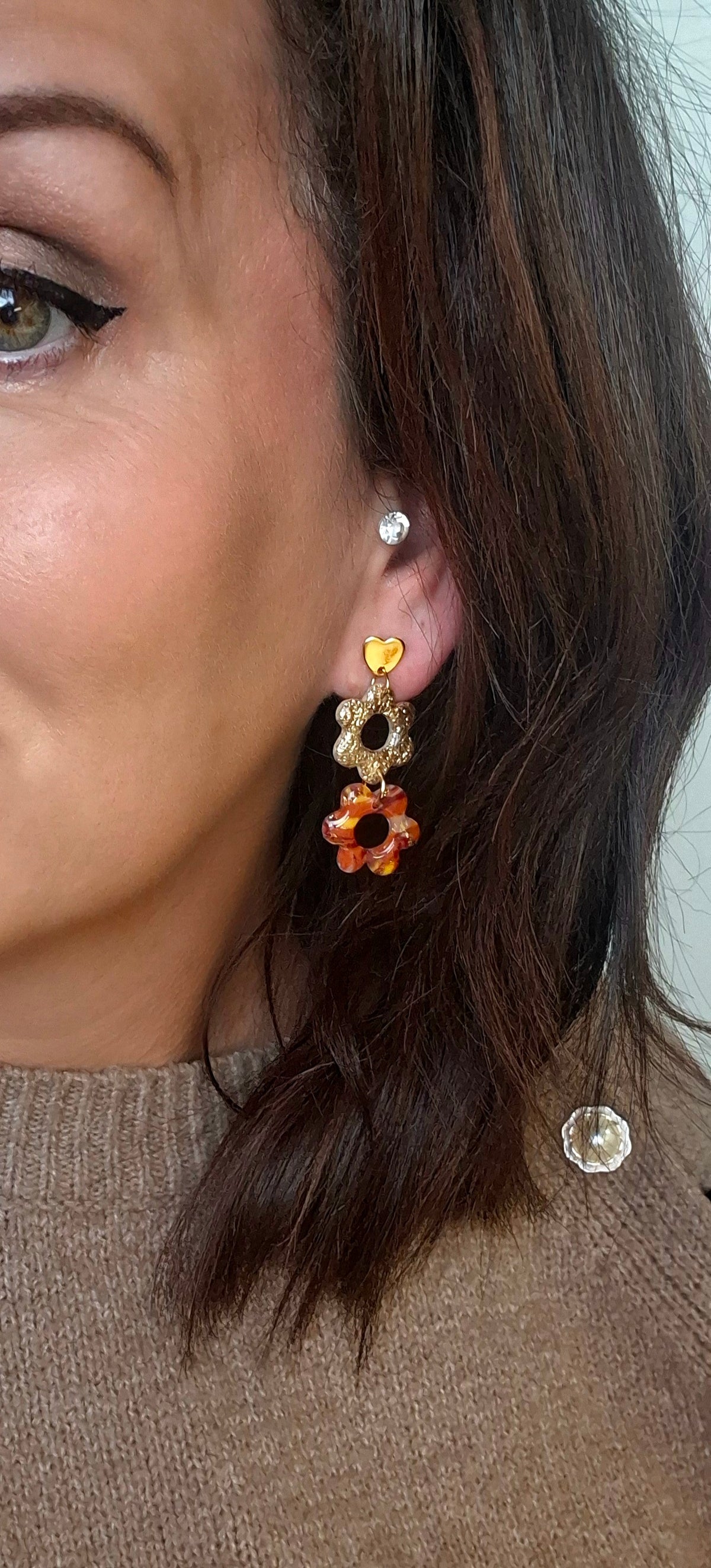 Boucles d’oreilles "Béa" couleur d'automne