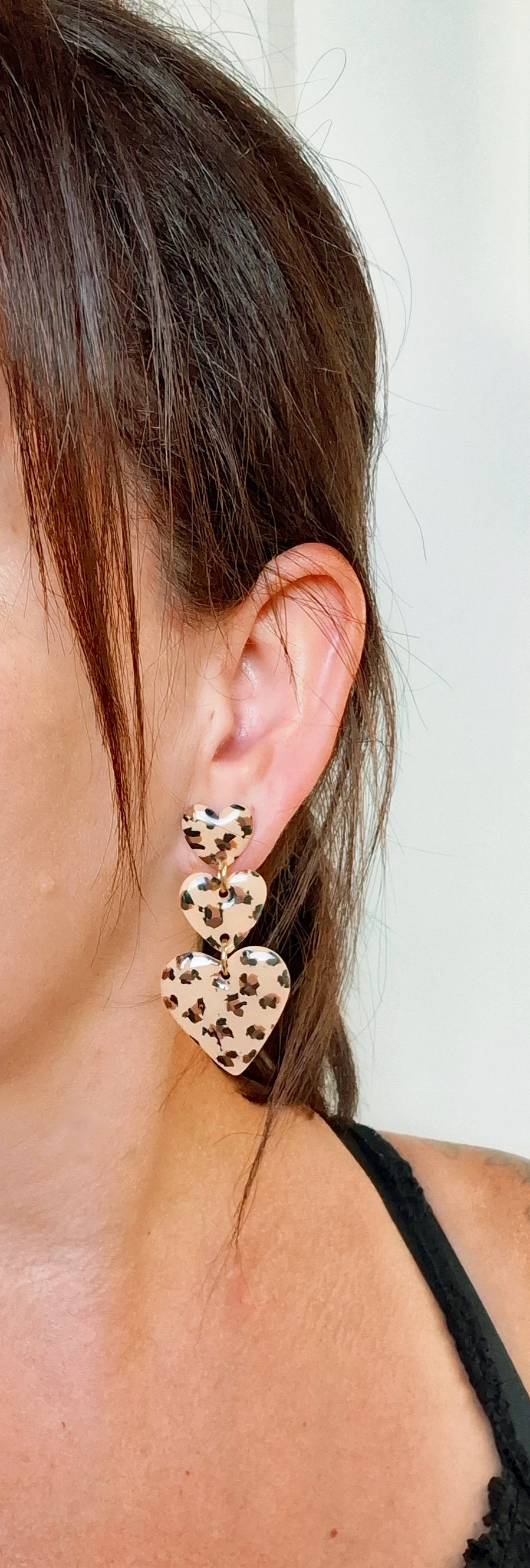 Boucles d’oreilles "Cœur Fauve"